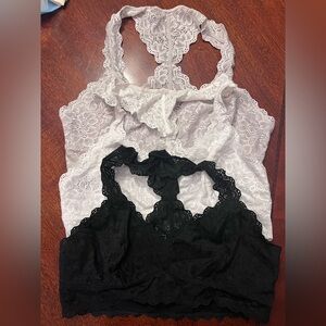 Felina 3 pack Lace Bralettes C2844B size L -NWOT